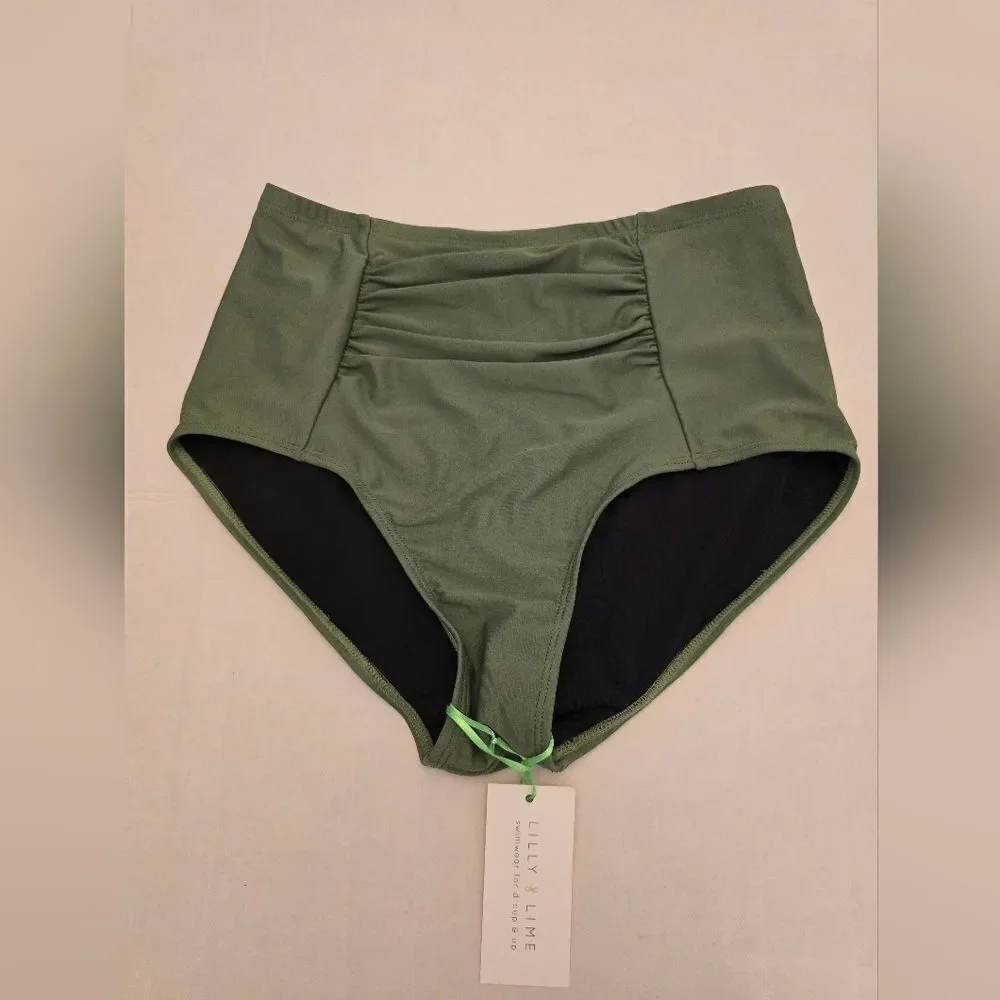 Lilly & Lime Olive High Waisted Bottom Size 6